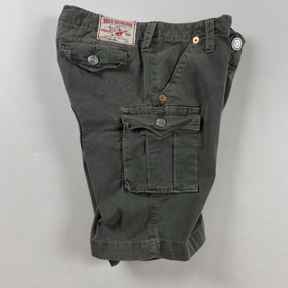 True Religion Girls Jenna Shorts Girls Size 12 Green Jean - Picture 3 of 12